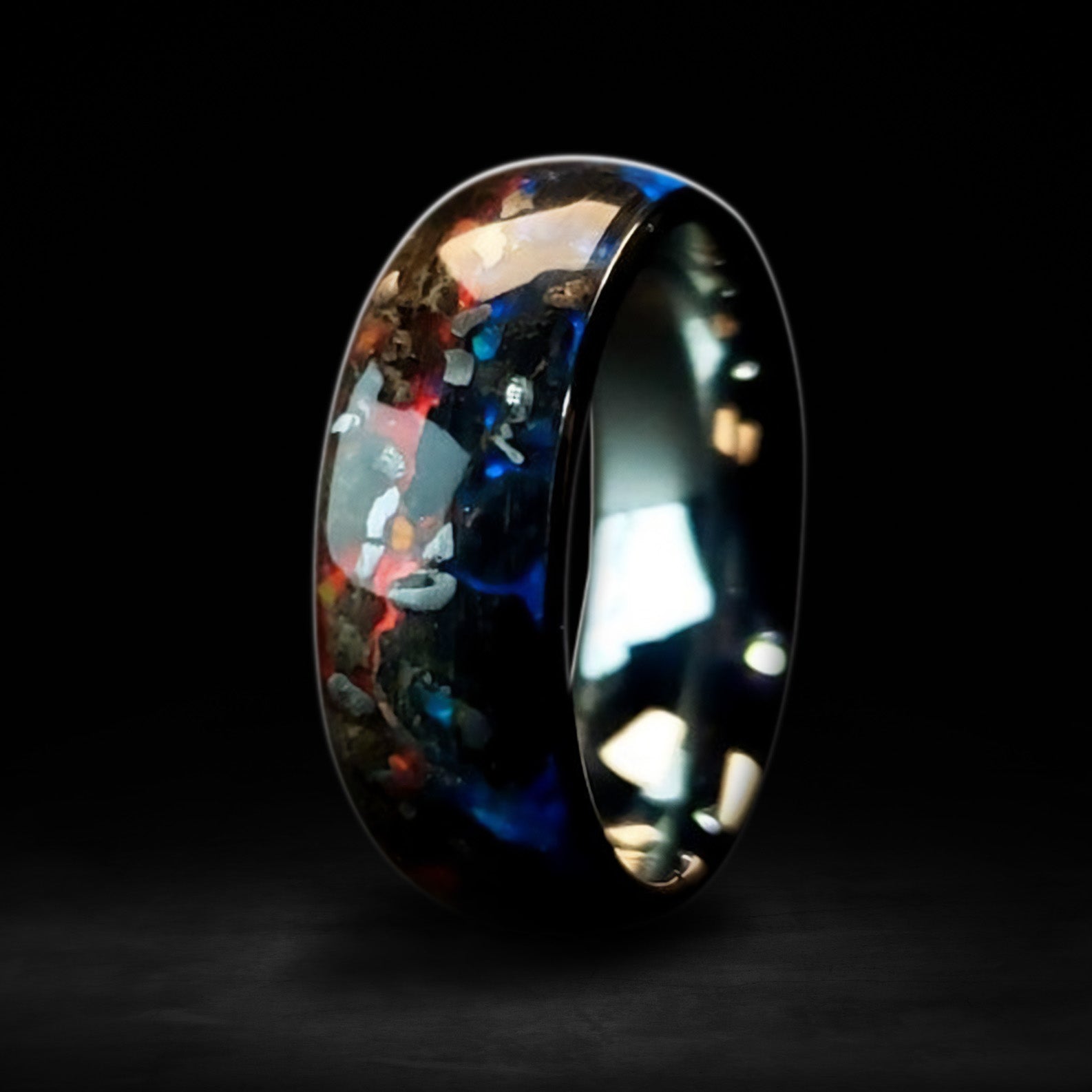 APEX: Authentic T-Rex, Megalodon, Meteorite & Opal Ring