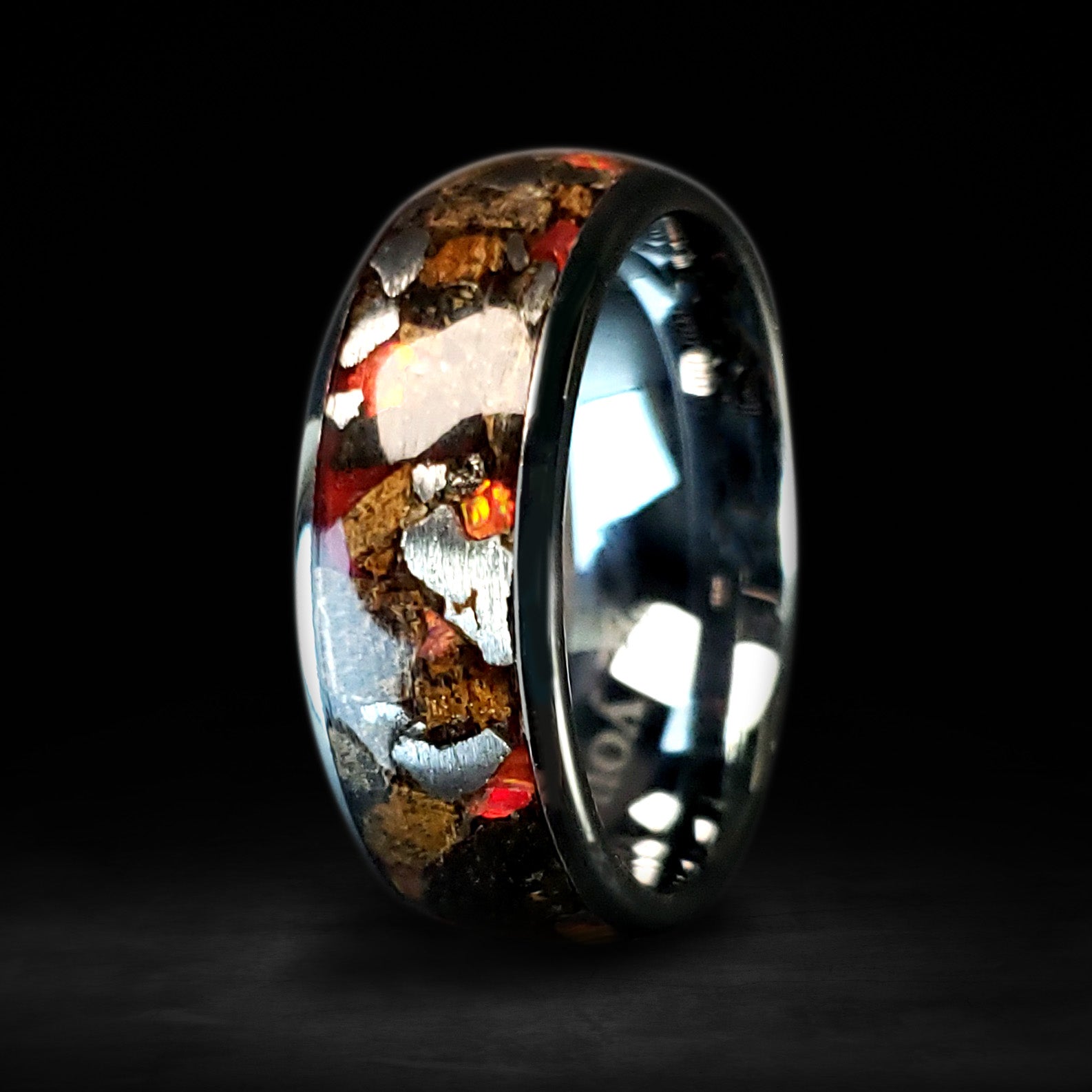 Opal Rex®: Red T-Rex Fossil, Meteorite, & Opal
