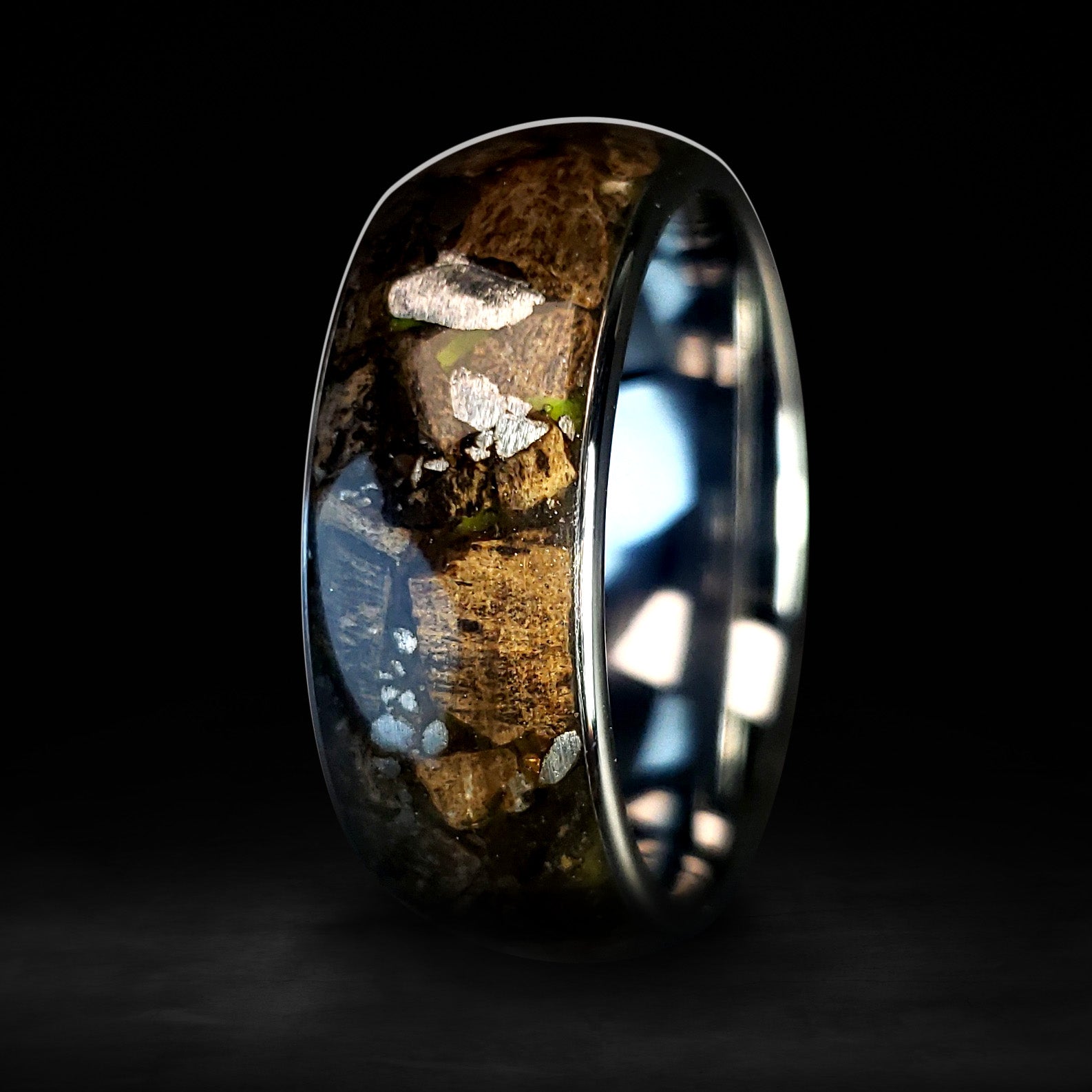 Space Rex - 9mm Dome T-Rex & Meteorite & Glow - Celestial Rex