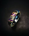 Solid Mammoth Tooth 6mm Purple Glow Ring