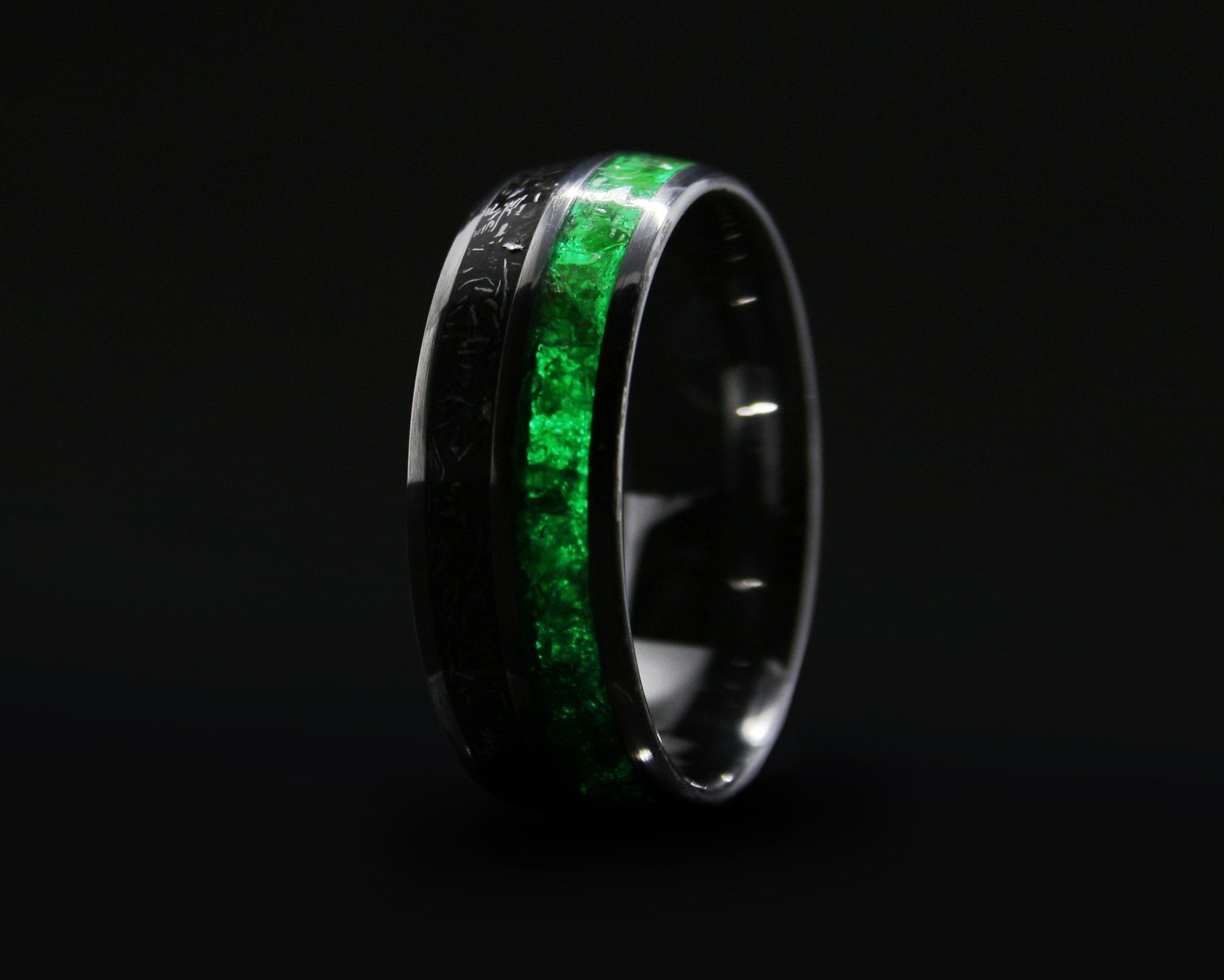 Just finished this Titanium Meteorite Glow Ring! : r/pics