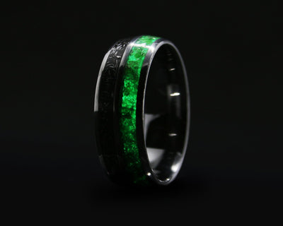 Green Meteorite Glow Ring