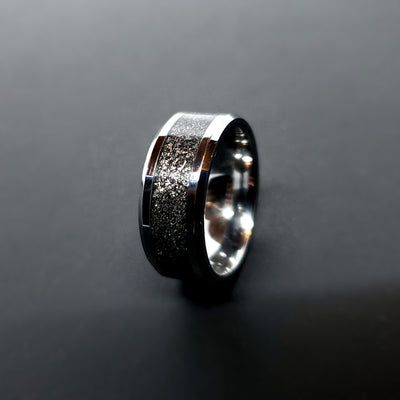 Midrand | Carbon Fiber + Meteorite Tungsten Wedding Ring